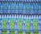 Blue-Green-Multi Polyester Aztec Ikat Printed Chiffon Woven Fabric By the Yard